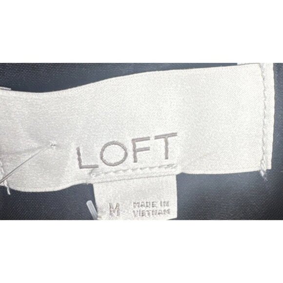 LOFT Women’s Shimmer Metallic Tweed Button Up Shirt Jacket Blazer Top Sz M NEW - Picture 7 of 10